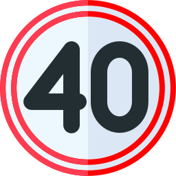 Speed limit 40 icon