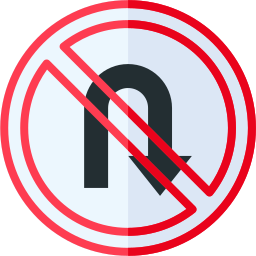 uターン禁止 icon