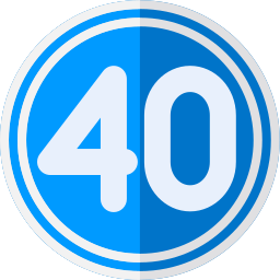 snelheid 40 icoon