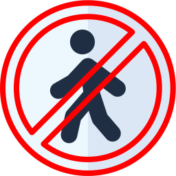 no pedestres icono
