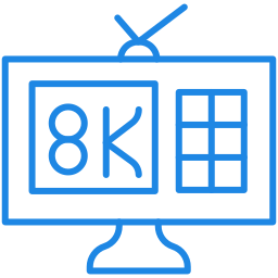 televisione 8k icona