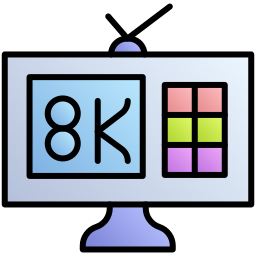 televisione 8k icona