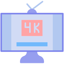 televisión 4k icono