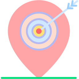ubicación del objetivo icono