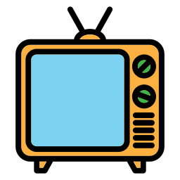 televisore vecchio icona