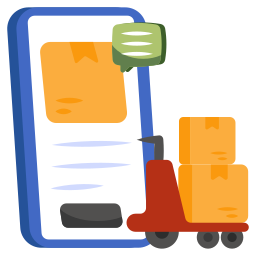 Mobile parcel icon