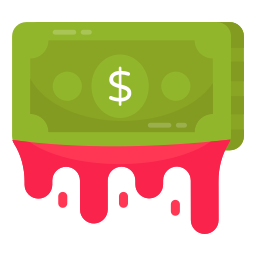 Blood cash icon