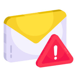 Mail caution icon