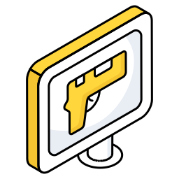 Computer pistol icon