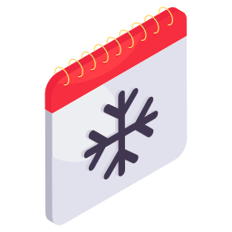 Winter calendar icon