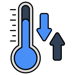 fluttuazione della temperatura icona