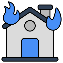 Fire accident icon