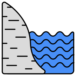 Hills water icon