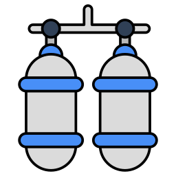 contenedores de oxígeno icono