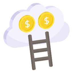 inversión en la nube icono