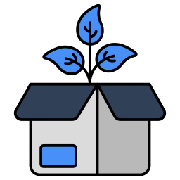 caja ecológica icono