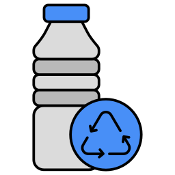 Plastic bottle recycling icon