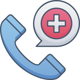 servicio de llamadas de emergencia icono