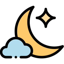notte nuvolosa icona