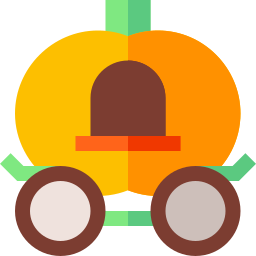 Carro de calabaza icono