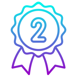 distintivo di 2° posizione icona