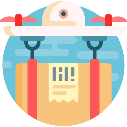 Drone delivery icon