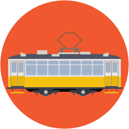 wagon tramwajowy ikona