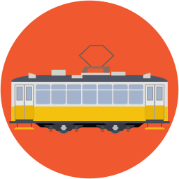 Tram car icon