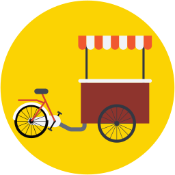 chariot de nourriture Icône