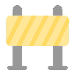 Construction barrier icon