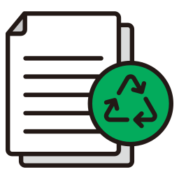 recyclebaar papier icoon