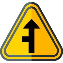 strada laterale a sinistra icona