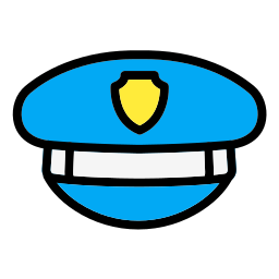 policyjny kapelusz ikona