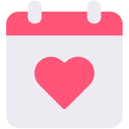 corazón del calendario icono