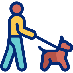 passeggiata con il cane icona