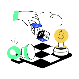 estrategia financiera icono