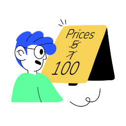 tableau des prix Icône