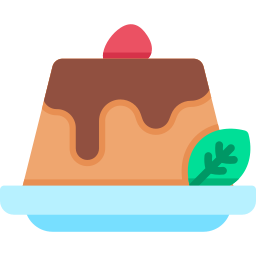 Pastel de chocolate fundido icono