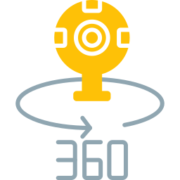 cámara 360 icono