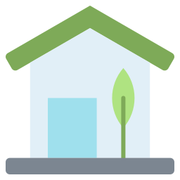 Green house icon