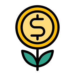 dollar-munt icoon