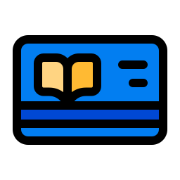 bibliotheek kaart icoon