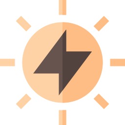 Energía solar icono