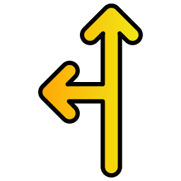 Идите прямо или налево иконка