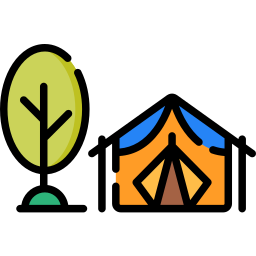 Camping tent icon