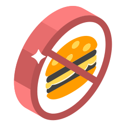 verboden voedsel icoon