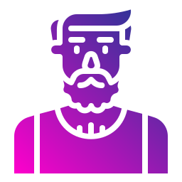 hombre con barba icono