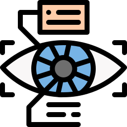 Exploración del ojo icono