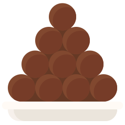boules de chocolat Icône