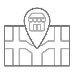ubicación de la tienda icono